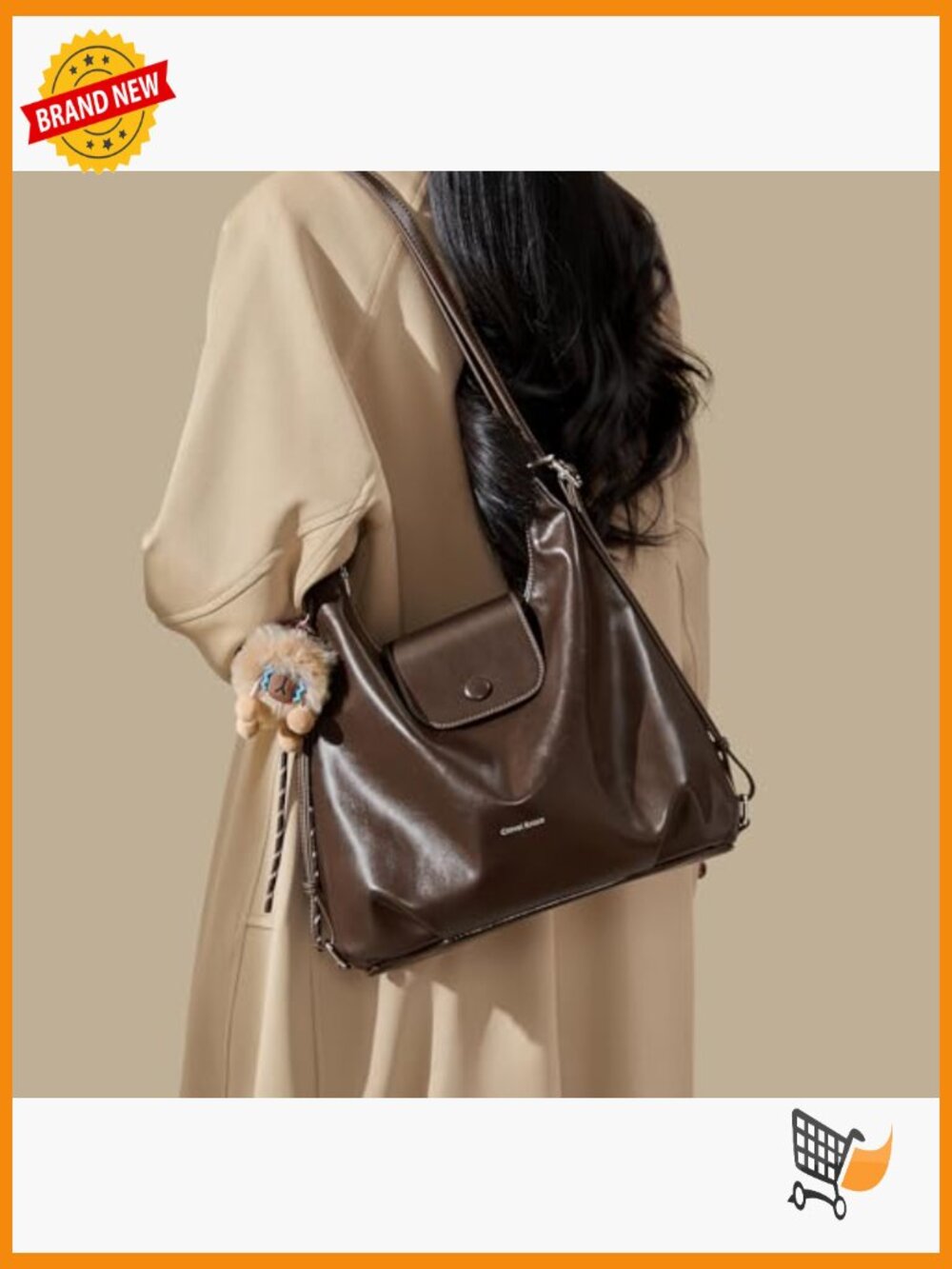 Women’s Leather Hobo Shoulder Bag Tote Crossbody - Picture 2 of 7